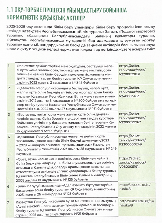 Нормативтік құжаттар